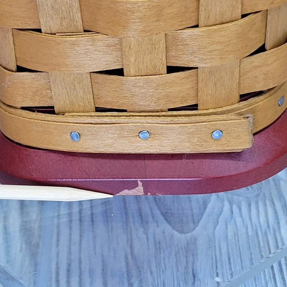 Longaberger Sweetheart True Love Basket‎ 2008 Red Heart Lid Protector Primitive